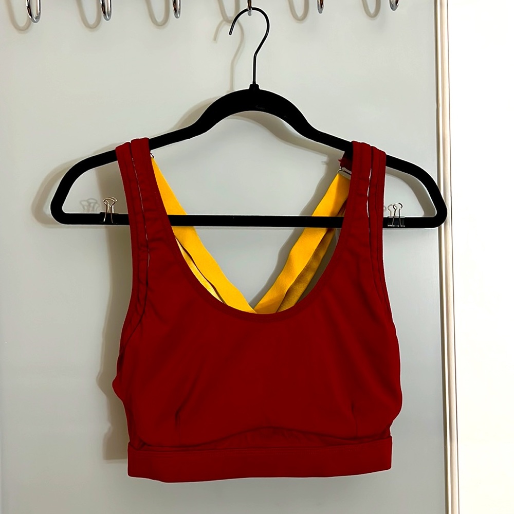 Fabletics- Belle High Impact Sports Bra - Red - Gently Worn